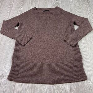 CLAUDIA NICHOLE Merino Wool Cashmere Sweater Women's size XS Brown Tunic